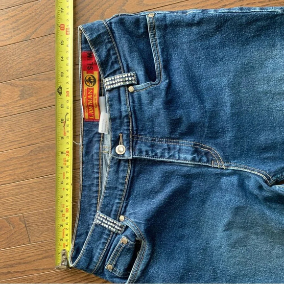 LAWMAN Vintage Embellished Western Cowgirl Semi Flare Denim Jeans Size 32 - Picture 4 of 16